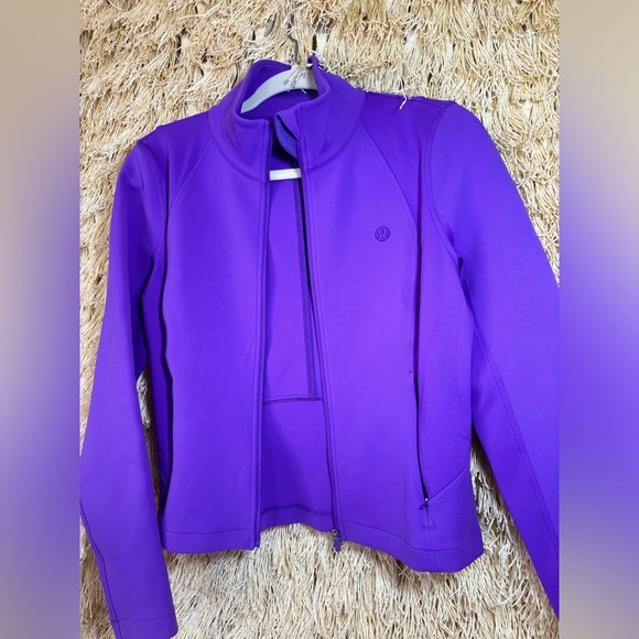Lululemon•Wind-Resistant Golf Jacket•Mixed Material Full Zip•Atomic Purple•NEW•6 - Picture 6 of 16